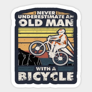 Never Underestimate An Old Man With a Bicycle Sticker